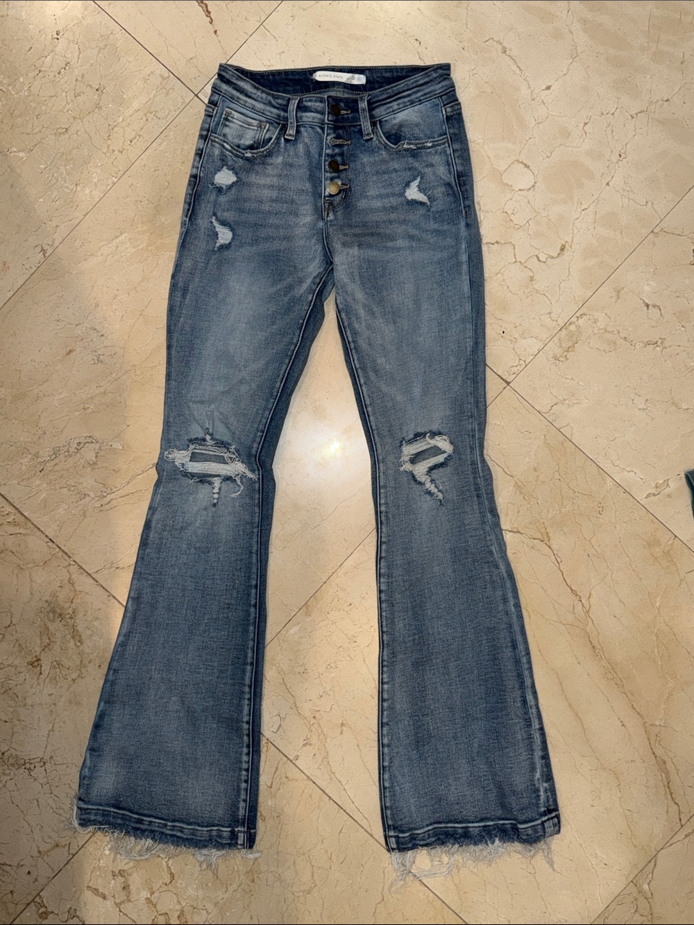 Altar’d state Women's Distressed Flare Jeans - Blue size 5